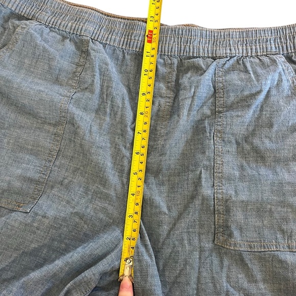 Jordache Casual Blue chambray soft lightweight cotton Shorts women’s large - Picture 7 of 9